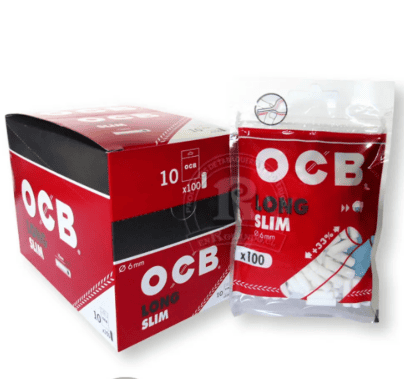 FILTRO ACETATO OCB ROJO LONG X100 SLIM - Imagen 1